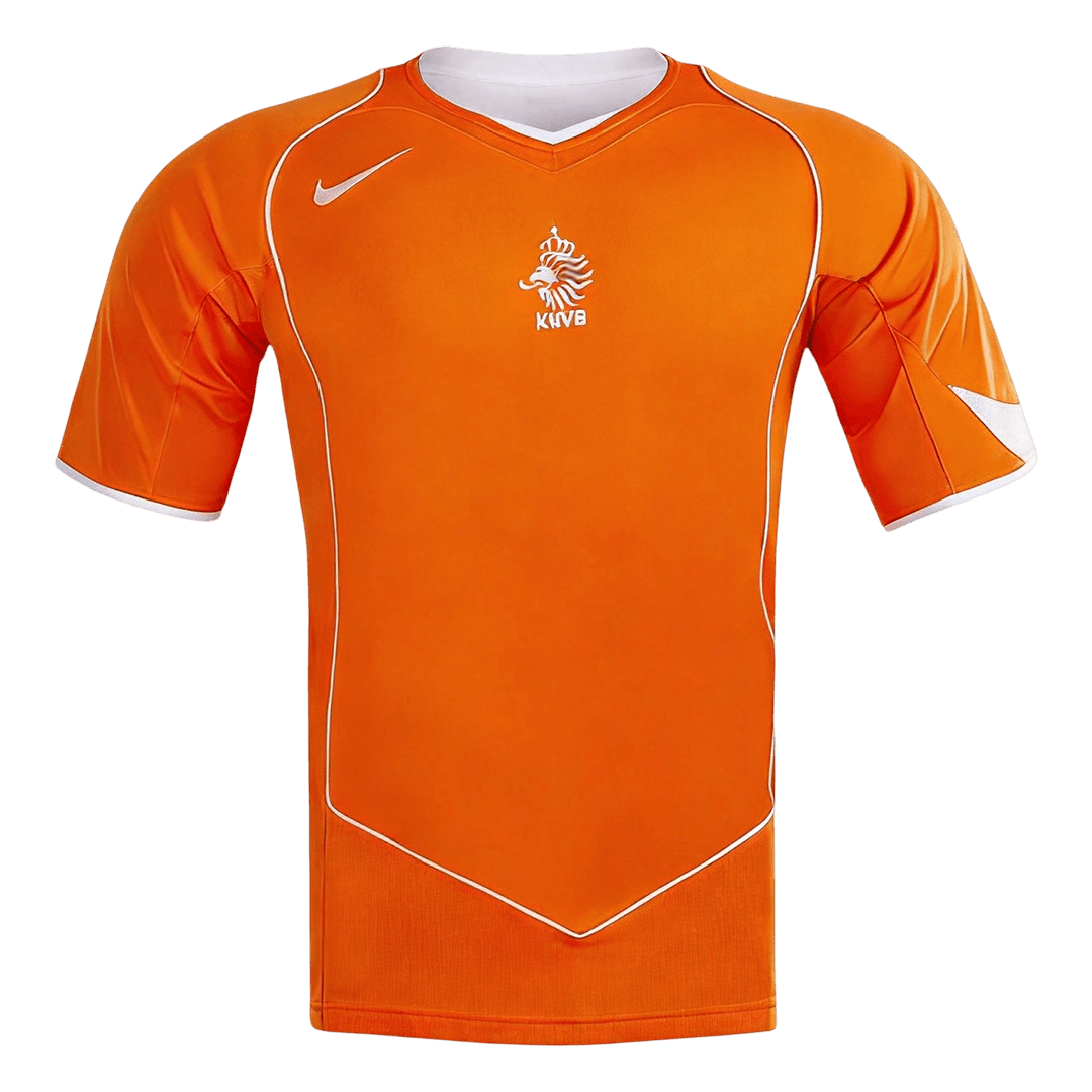 Retro Netherlands Mens Home Soccer Jersey 2004 Orange