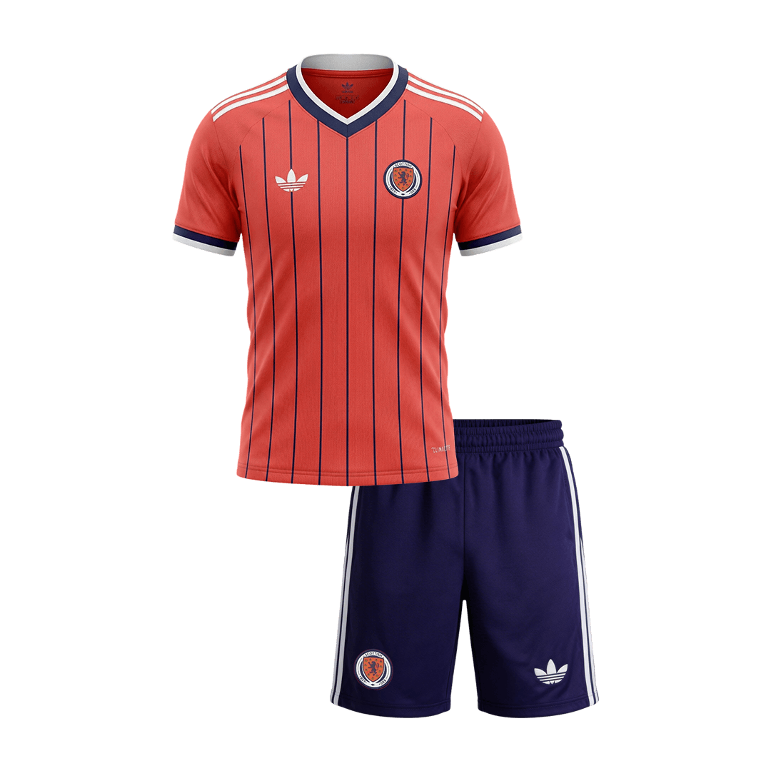 Scotland Kids Away Soccer Kit World Cup 2026 Coral