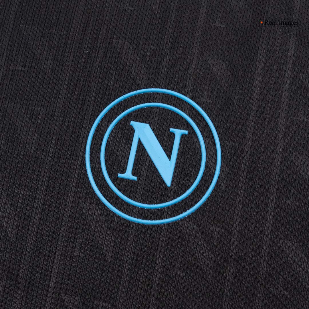Napoli Mens Third Away Soccer Jersey 2025/26 Black