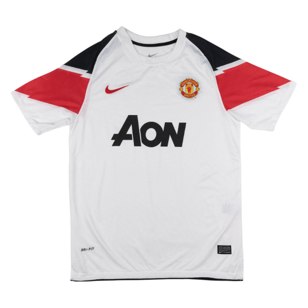 Retro Manchester United Mens Away Soccer Jersey 2010/11 White