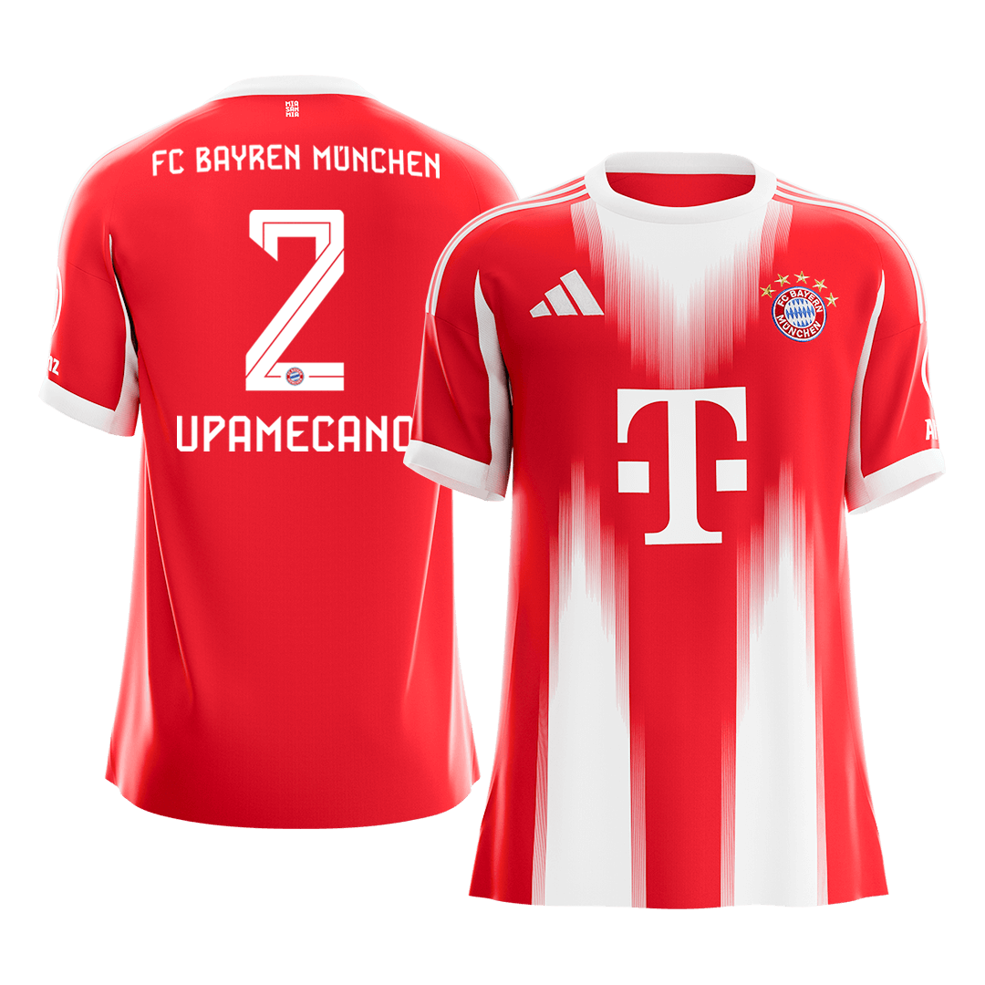 UPAMECANO #2 Bayern Munich Mens Home Soccer Jersey 2025/26 Red [PREMIUM]