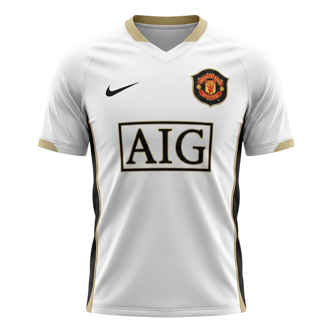Retro Manchester United Mens Away Soccer Jersey 2006/07 White