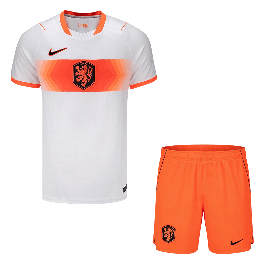 Netherlands Mens Away Soccer Kit World Cup 2026 Orange&White