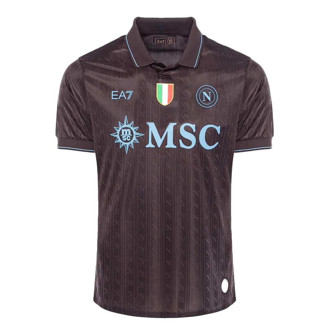 Napoli Mens Third Away Soccer Jersey 2025/26 Black - Player Version