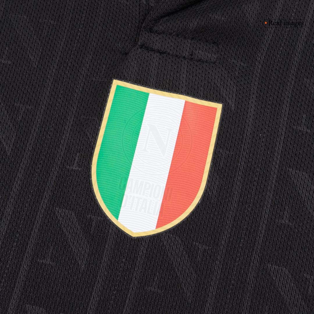 Napoli Mens Third Away Soccer Jersey 2025/26 Black