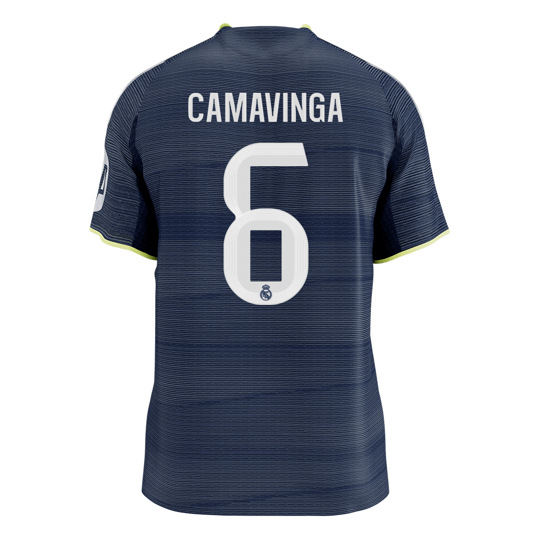 CAMAVINGA #6 Real Madrid Mens Away Soccer Jersey 2025/26 Navy - Player Version [PREMIUM]