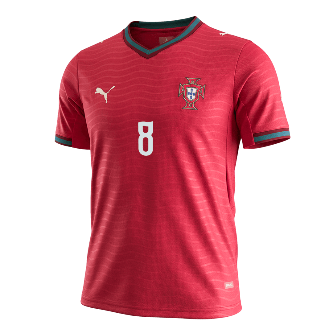 B.FERNANDES #8 Portugal Mens Home Soccer Jersey World Cup 2026 Red [PREMIUM]
