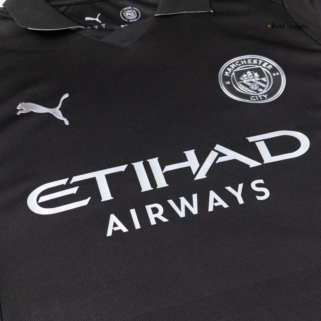 Manchester City Mens Away Soccer Kit 2025/26 Black