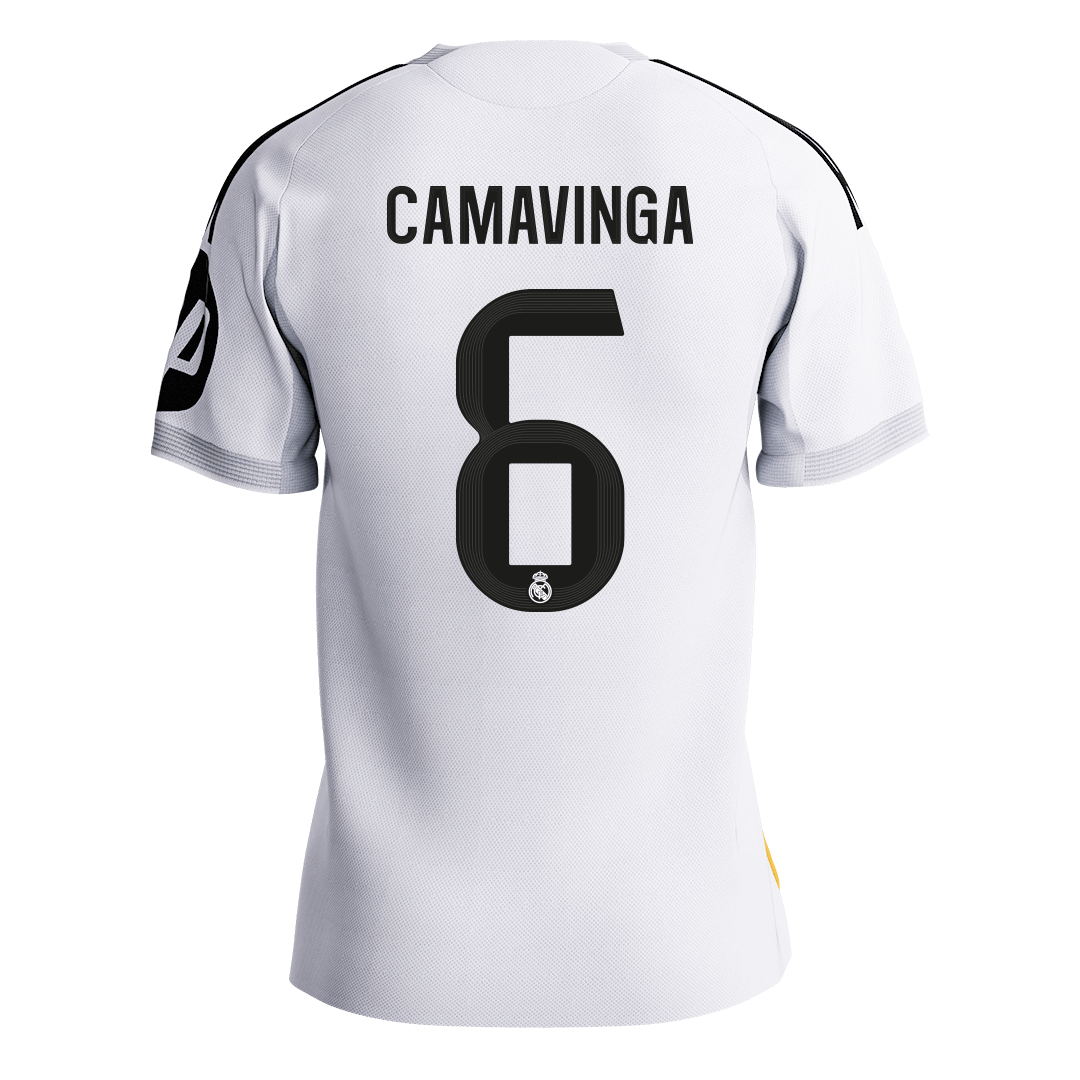 CAMAVINGA #6 Real Madrid Mens Home Soccer Jersey 2025/26 White - Player Version [PREMIUM]