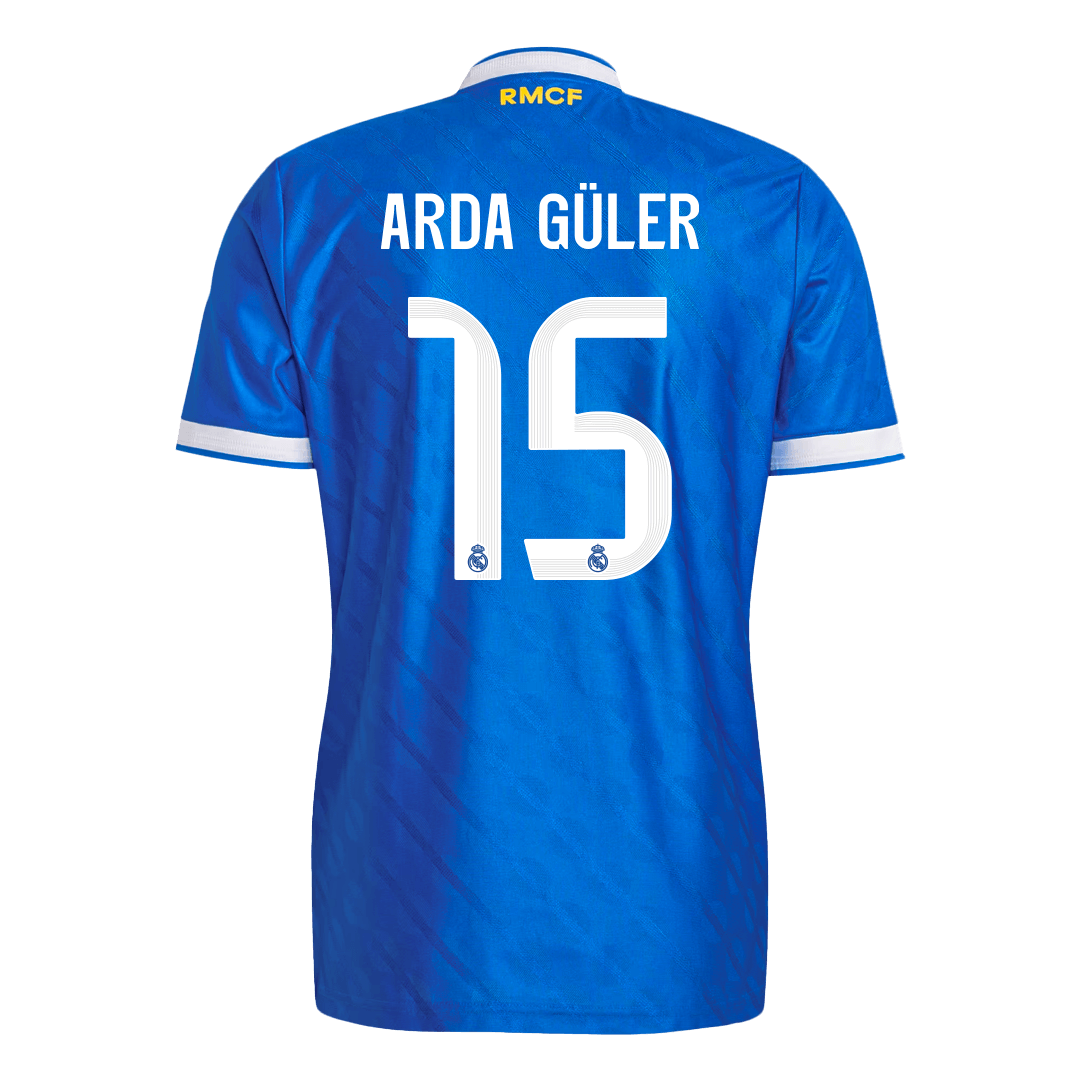 ARDA GÜLER #15 Real Madrid Mens Third Away Soccer Jersey 2025/26 Blue - Player Version