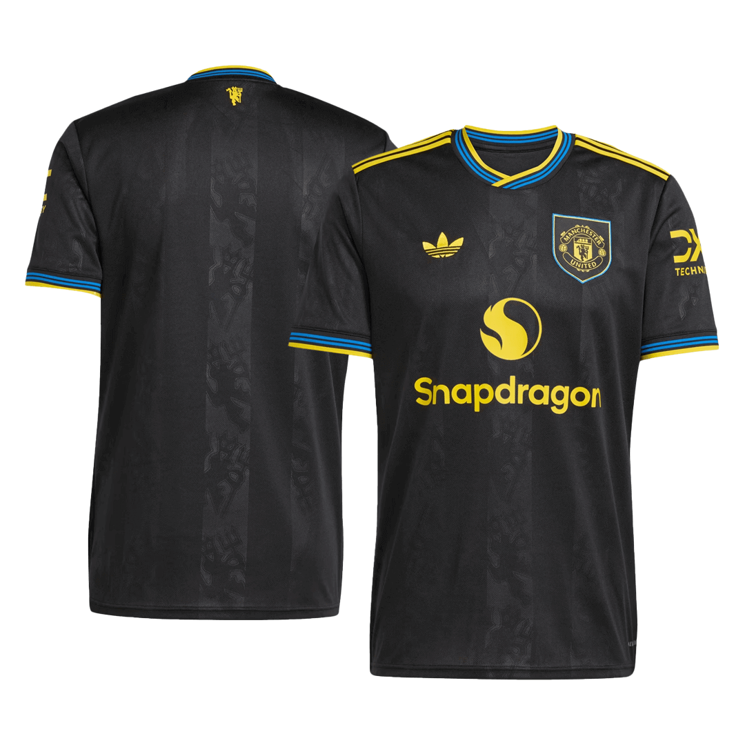 Manchester United Mens Third Away Soccer Jersey 2025/26 Black