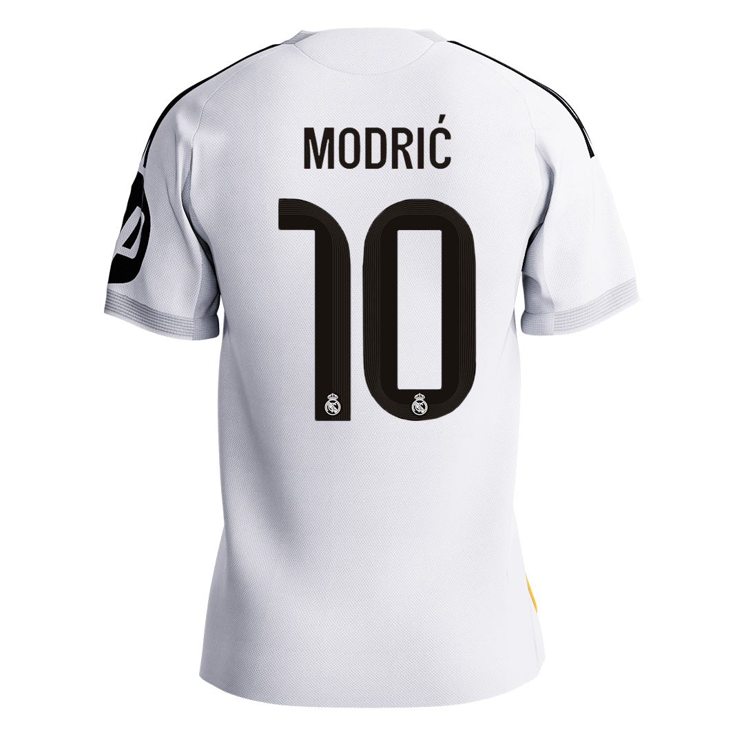 MODRIĆ #10 Real Madrid Mens Home Soccer Jersey 2025/26 White - Player Version [PREMIUM]