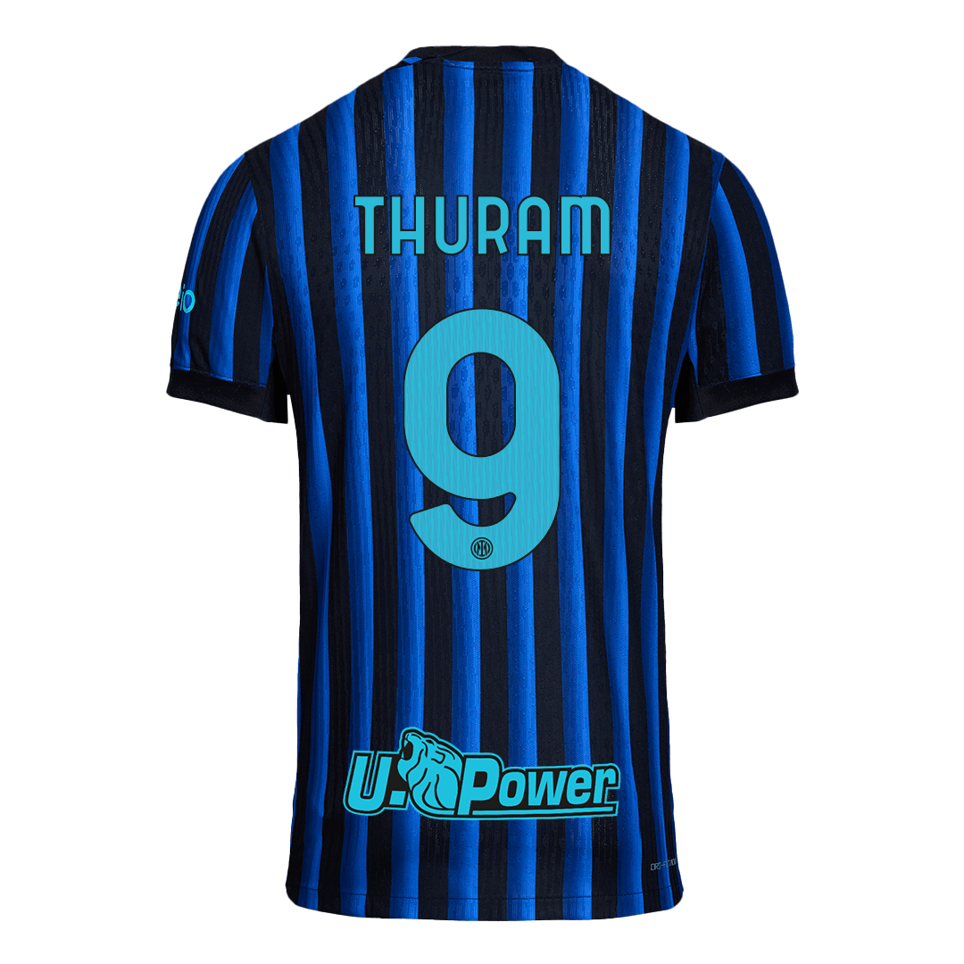 THURAM #9 Inter Milan Mens Home Soccer Jersey 2025/26 Blue&Black - Player Version
