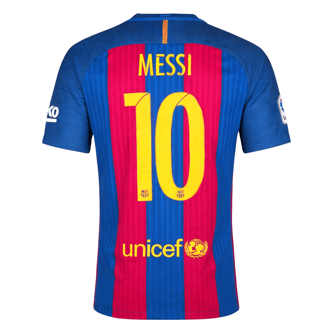 Retro MESSI #10 Barcelona Mens Home Soccer Jersey 2016/17 Red&Blue