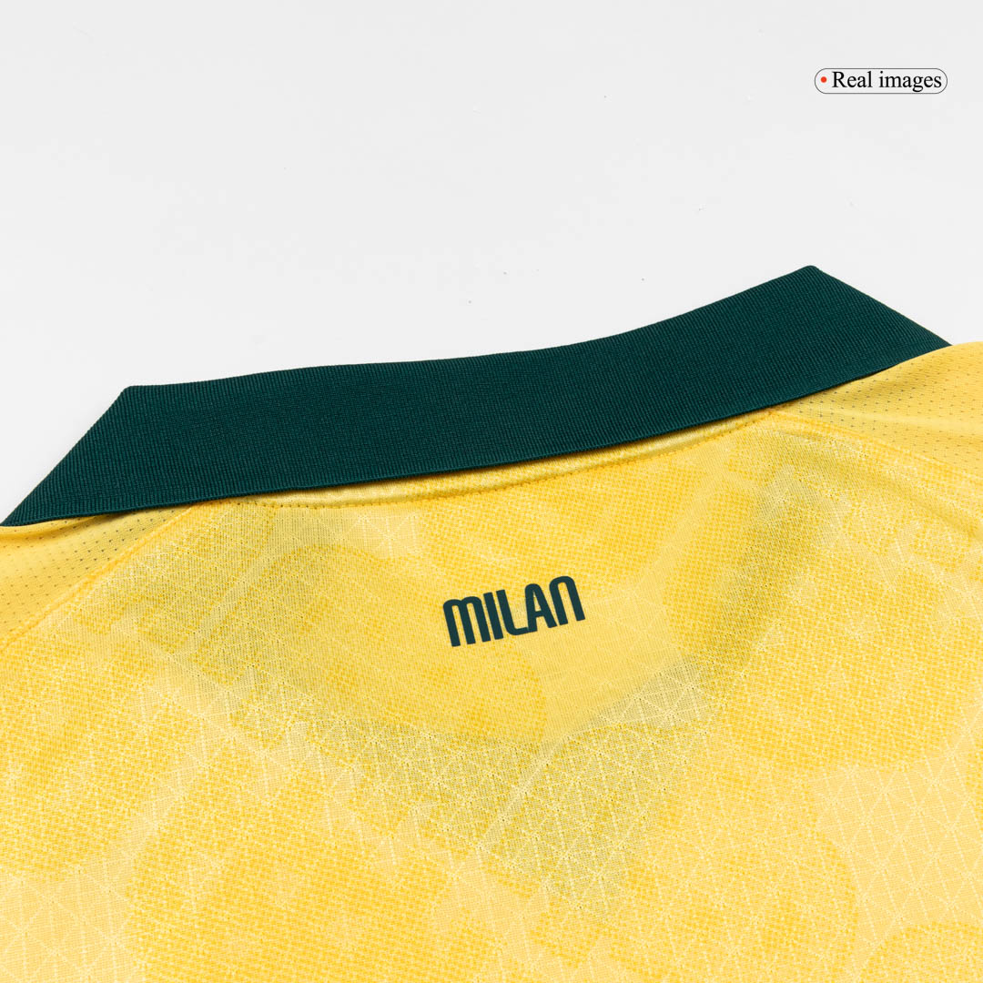 AC Milan Mens Third Away Soccer Jersey 2025/26 Yellow - Player Version