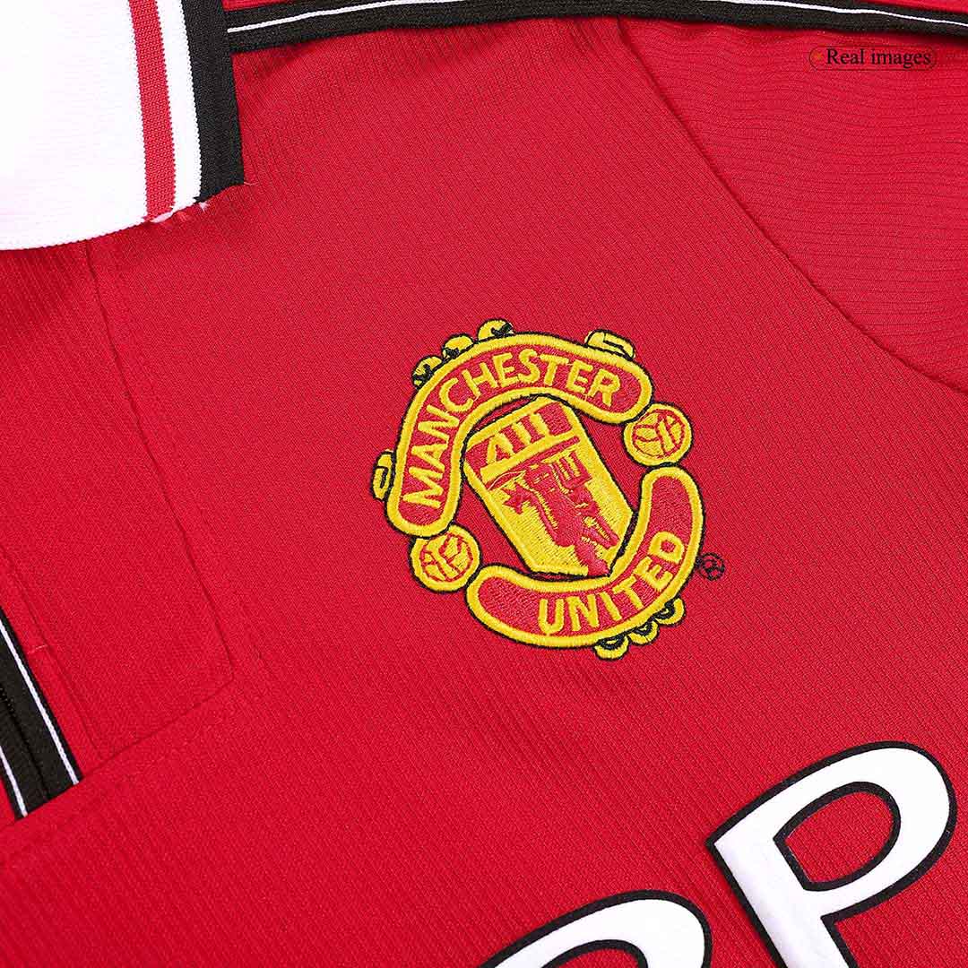 Retro Manchester United Mens Home Long Sleeve Soccer Jersey 1998/99