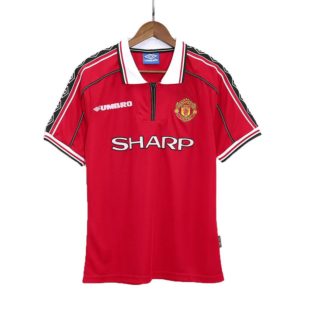 Retro Manchester United Mens Home Soccer Jersey 98/00 Red