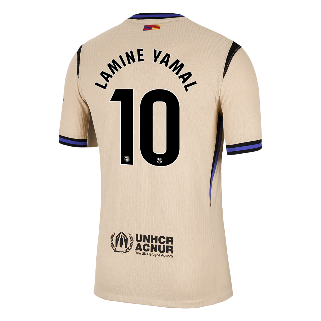 LAMINE YAMAL #10 Barcelona Mens Away Soccer Jersey 2025/26 Yellow - Player Version