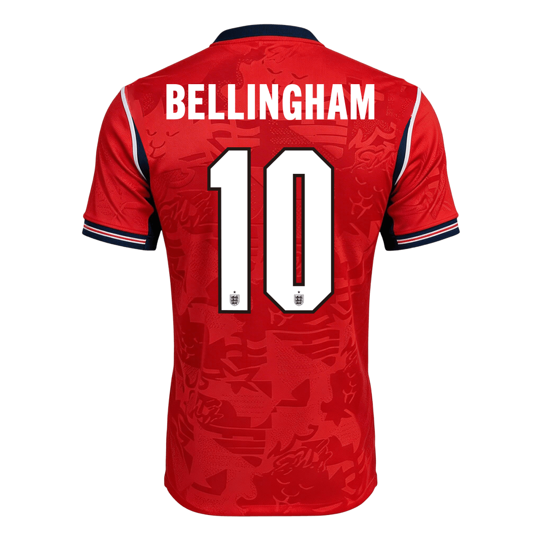 BELLINGHAM #10 England Mens Away Soccer Jersey World Cup 2026 Red - Player Version