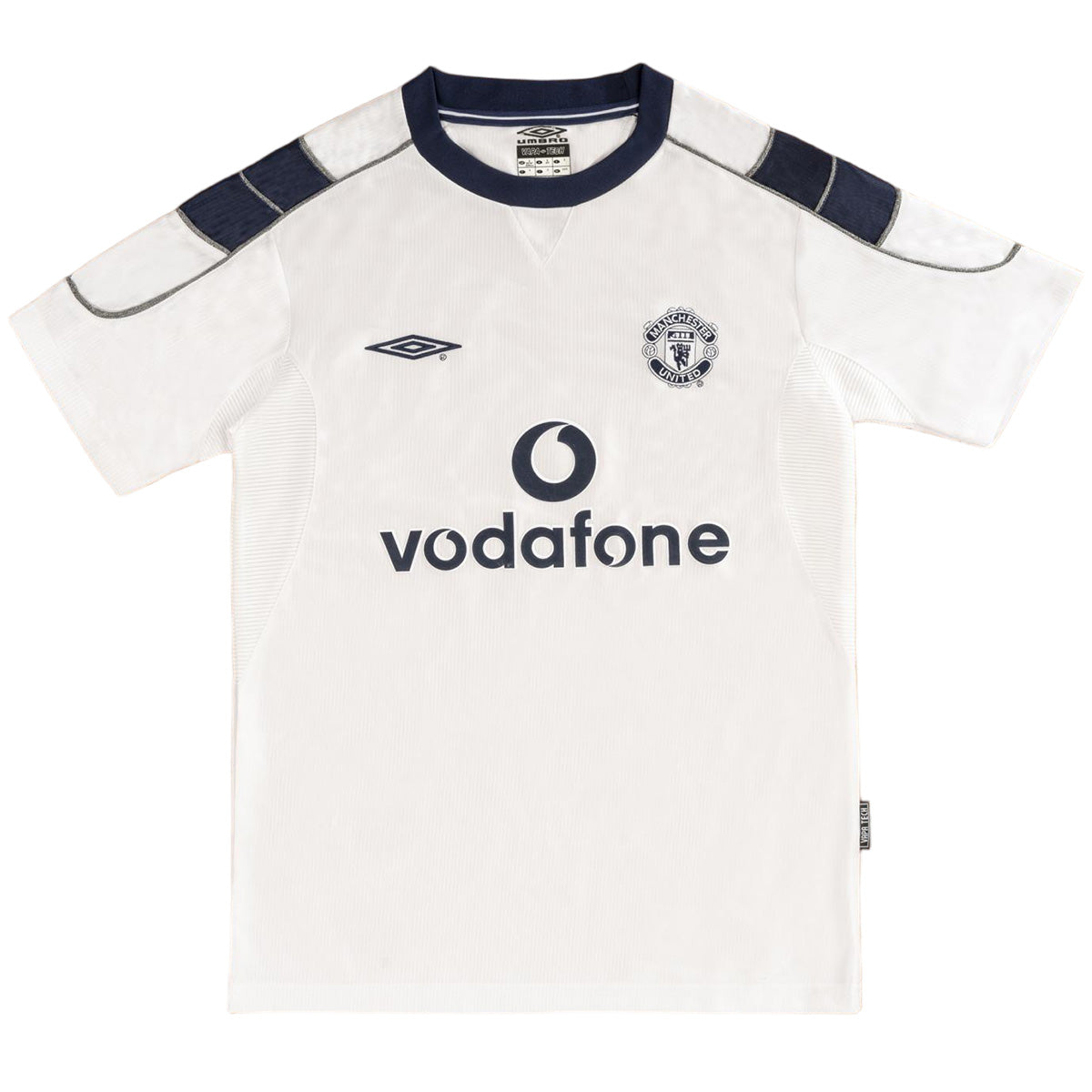 Retro BECKHAM #7 Manchester United Mens Away Soccer Jersey 2000/01 White