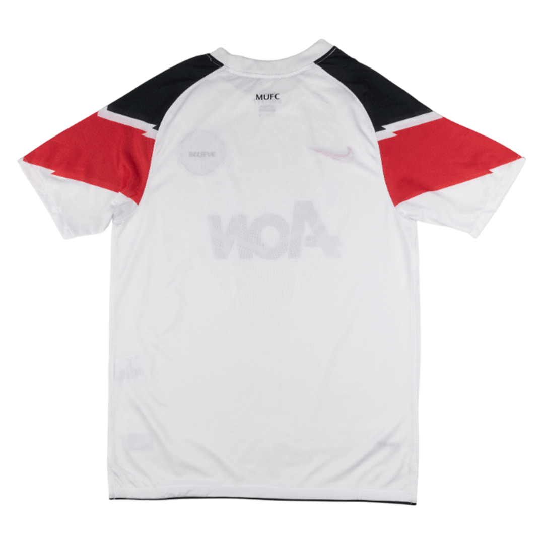 Retro Manchester United Mens Away Soccer Jersey 2010/11 White