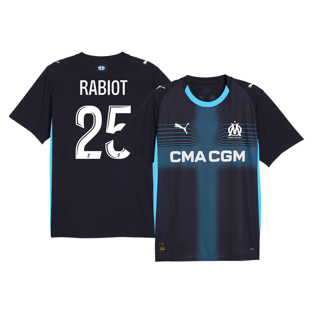 RABIOT #25 Marseille Mens Away Soccer Jersey 2025/26 Navy