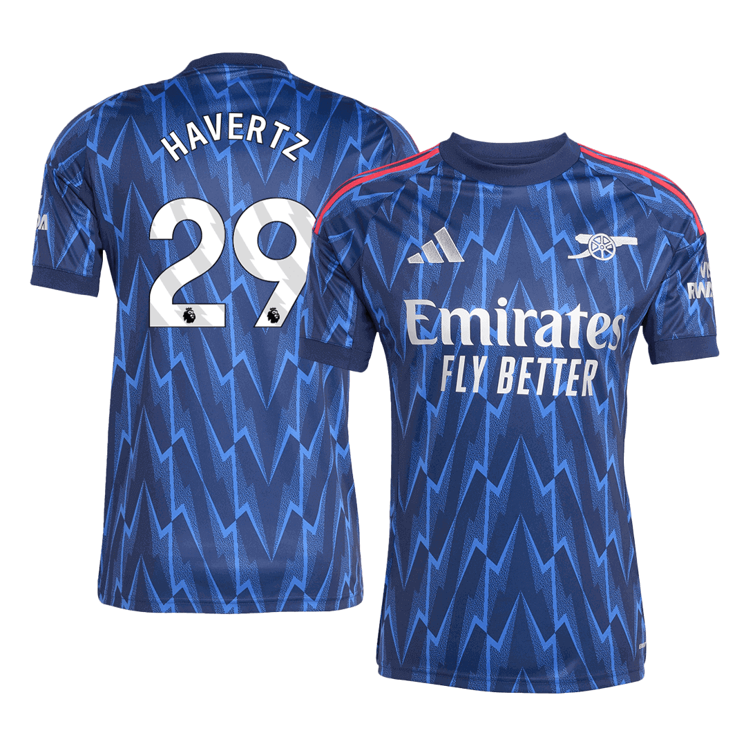 HAVERTZ #29 Arsenal Mens Away Soccer Jersey 2025/26 Blue