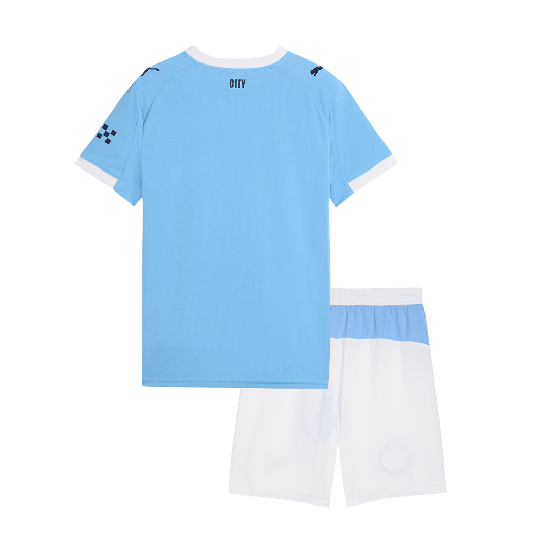 Manchester City Kids Home Soccer Kit 2025/26 Blue