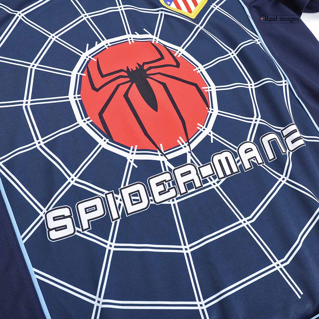 Retro Atletico Madrid Mens Away Soccer Jersey 2004/05 Navy