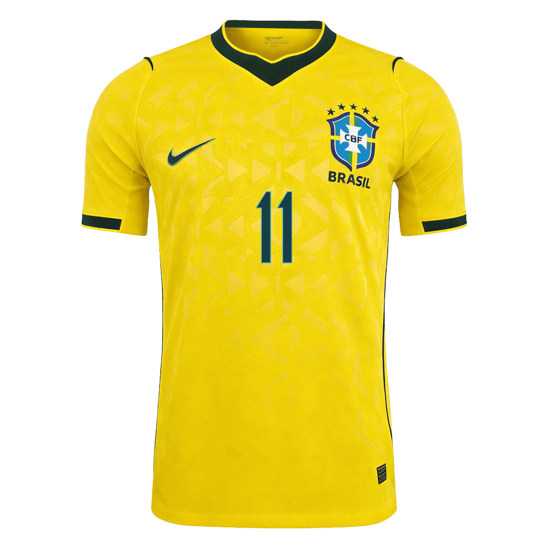 RAPHINHA #11 Brazil Mens Home Soccer Jersey World Cup 2026 Yellow - Player Version