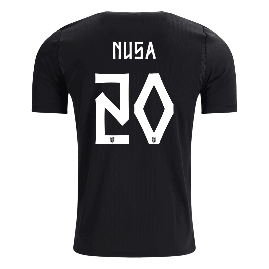 NUSA #20 Norway Mens Away Soccer Jersey World Cup 2026 Black