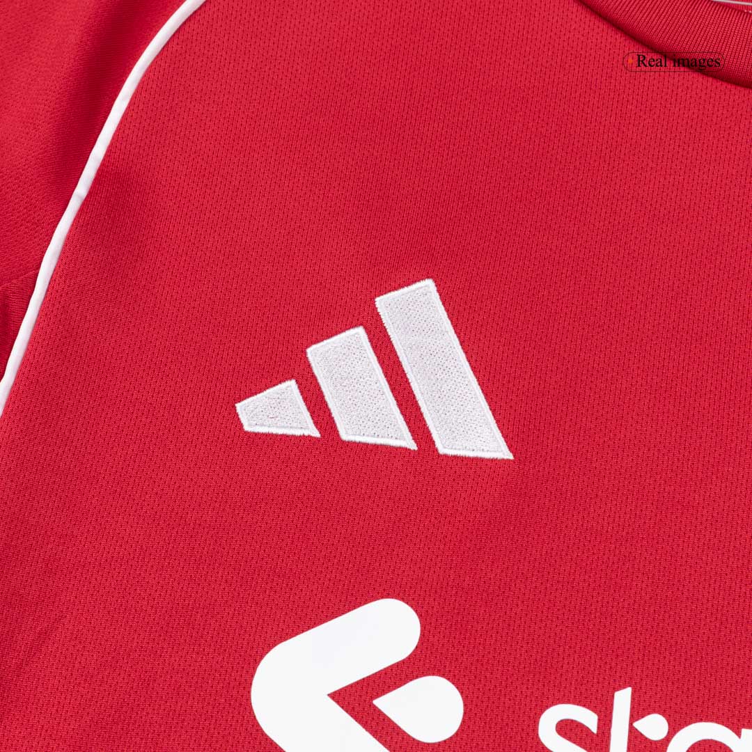 Liverpool Mens Home Long Sleeve Soccer Jersey 2025/26 Red