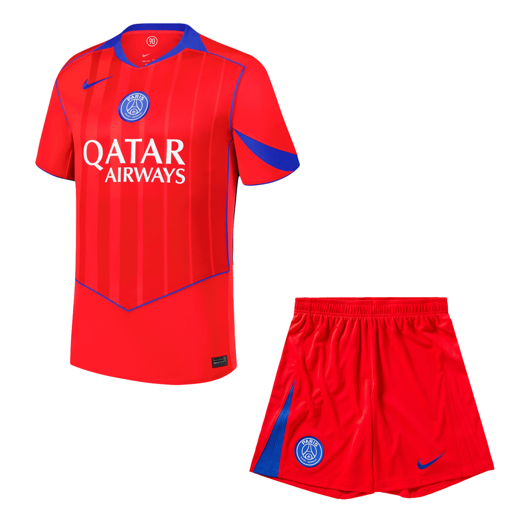 PSG Mens Third Away Soccer Kit 2025/26 Red