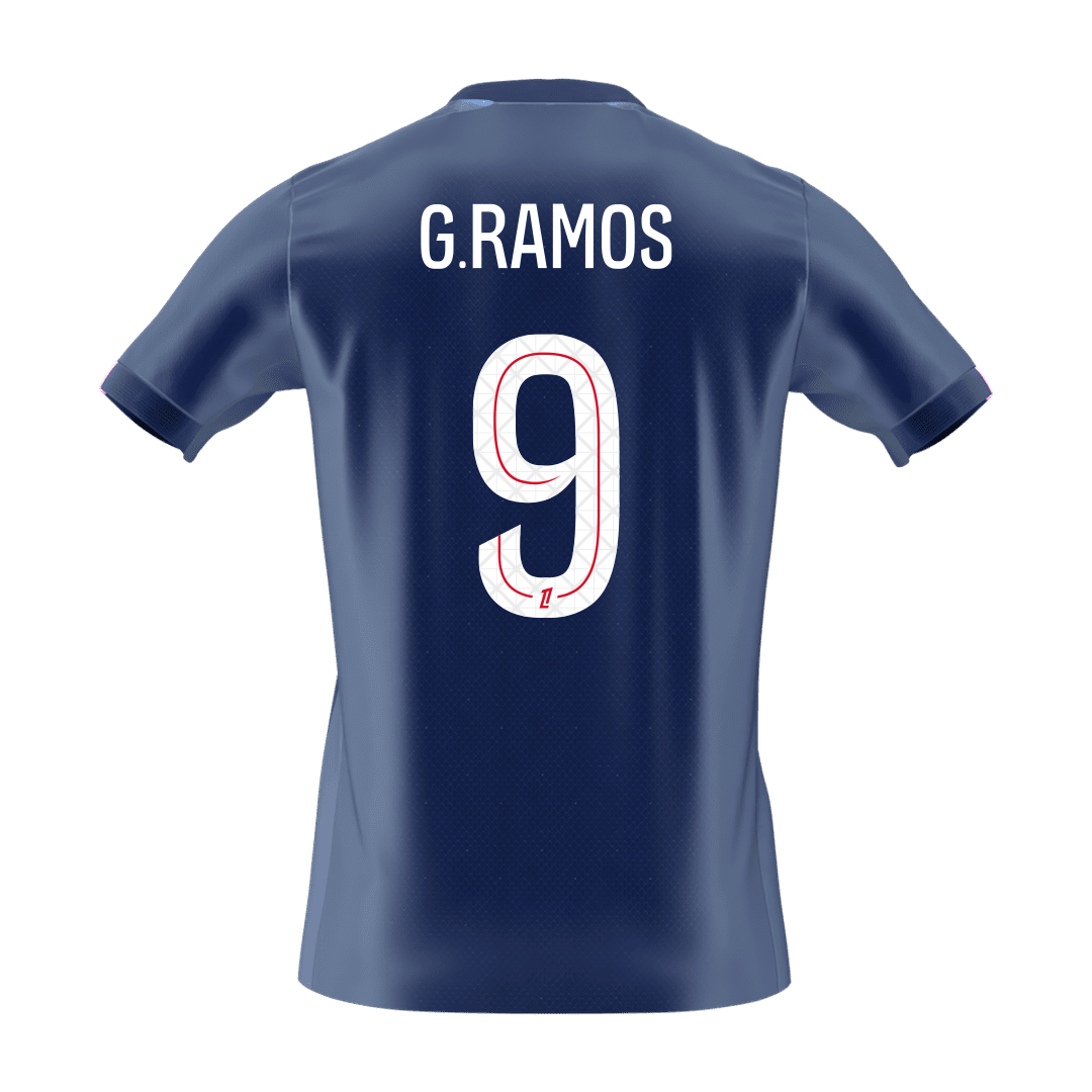 G.RAMOS #9 PSG Mens Home Soccer Jersey 2025/26 Navy [PREMIUM]