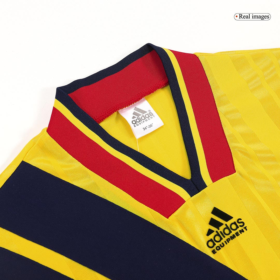 Retro Arsenal Mens Away Soccer Jersey 1993/94 Yellow
