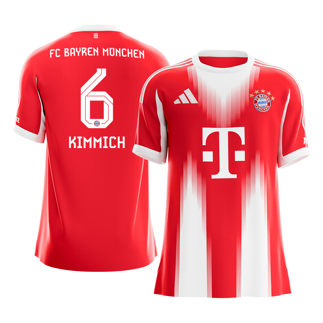 KIMMICH #6 Bayern Munich Mens Home Soccer Jersey 2025/26 Red [PREMIUM]