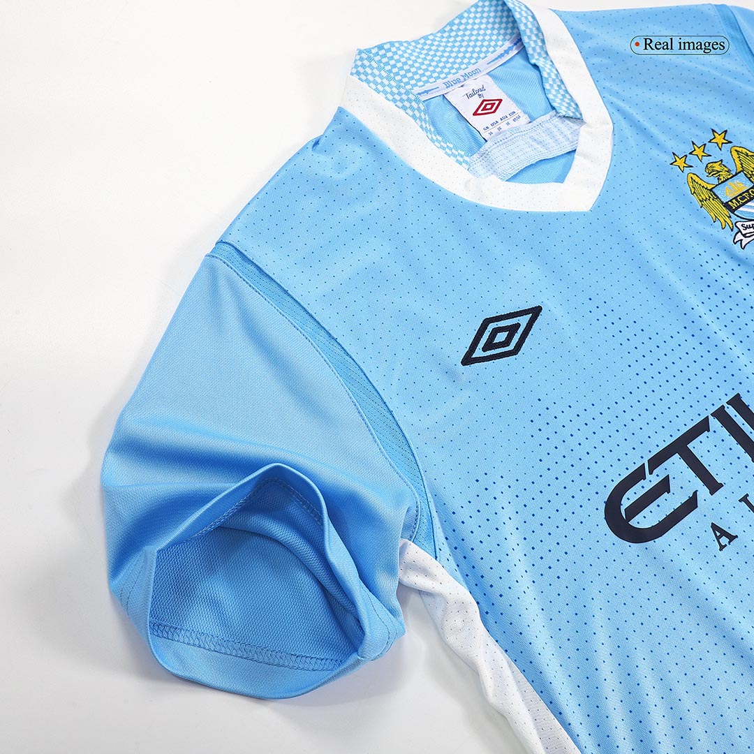 Retro Manchester City Mens Home Soccer Jersey 2011/12 Blue