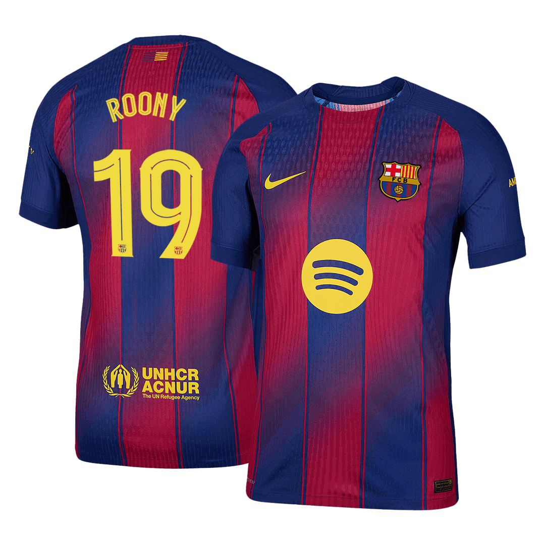 ROONY #19 Barcelona Mens Home Soccer Jersey UCL 2025/26 Red&Blue - Player Version