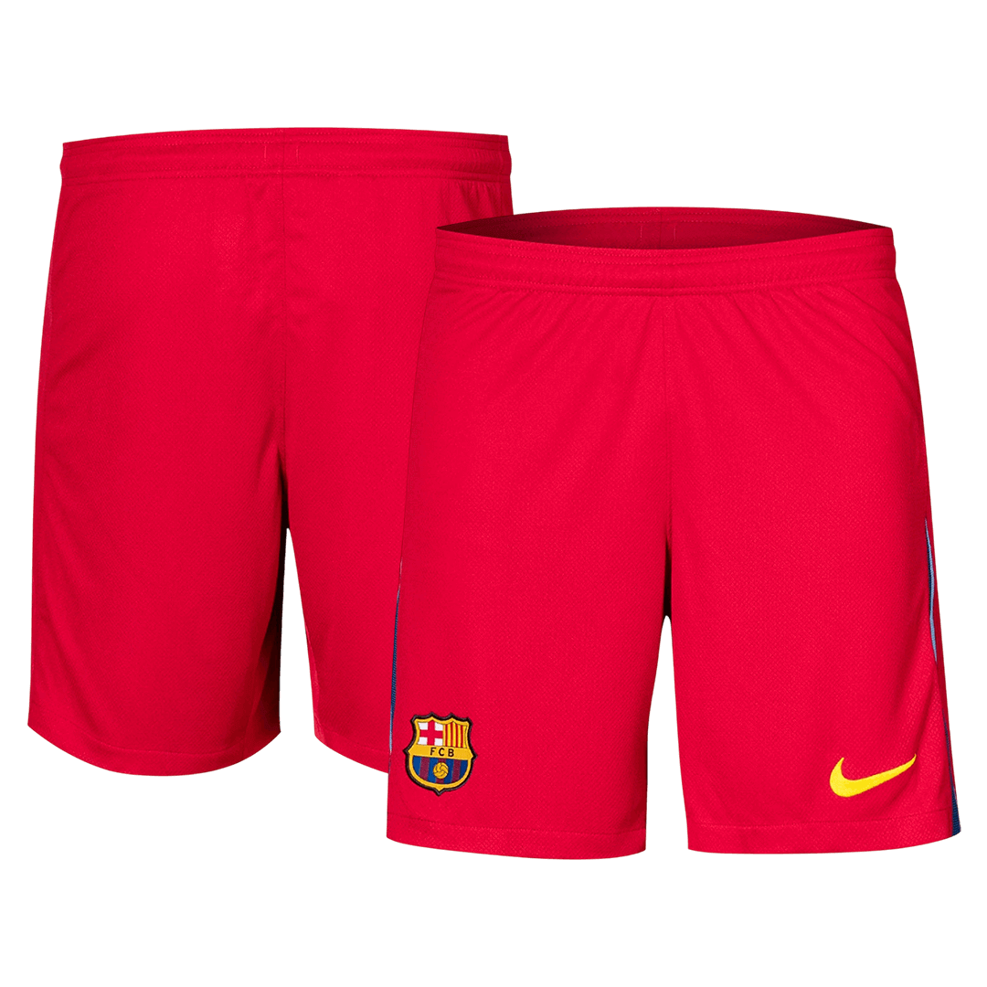 Barcelona Mens Fourth Away Soccer Shorts 2025/26 Red