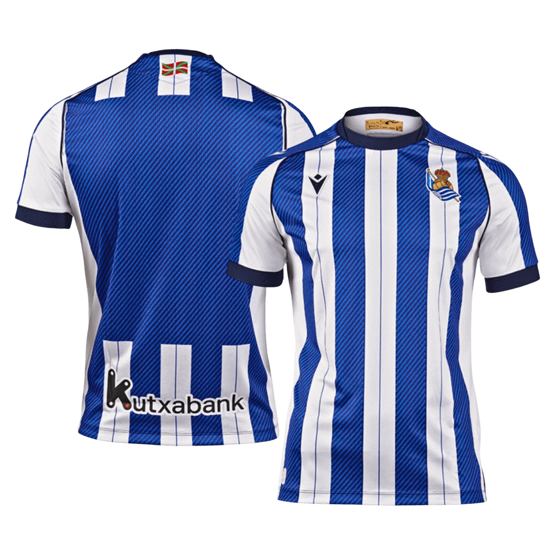 Real Sociedad Mens Home Soccer Jersey 2025/26 Blue&White