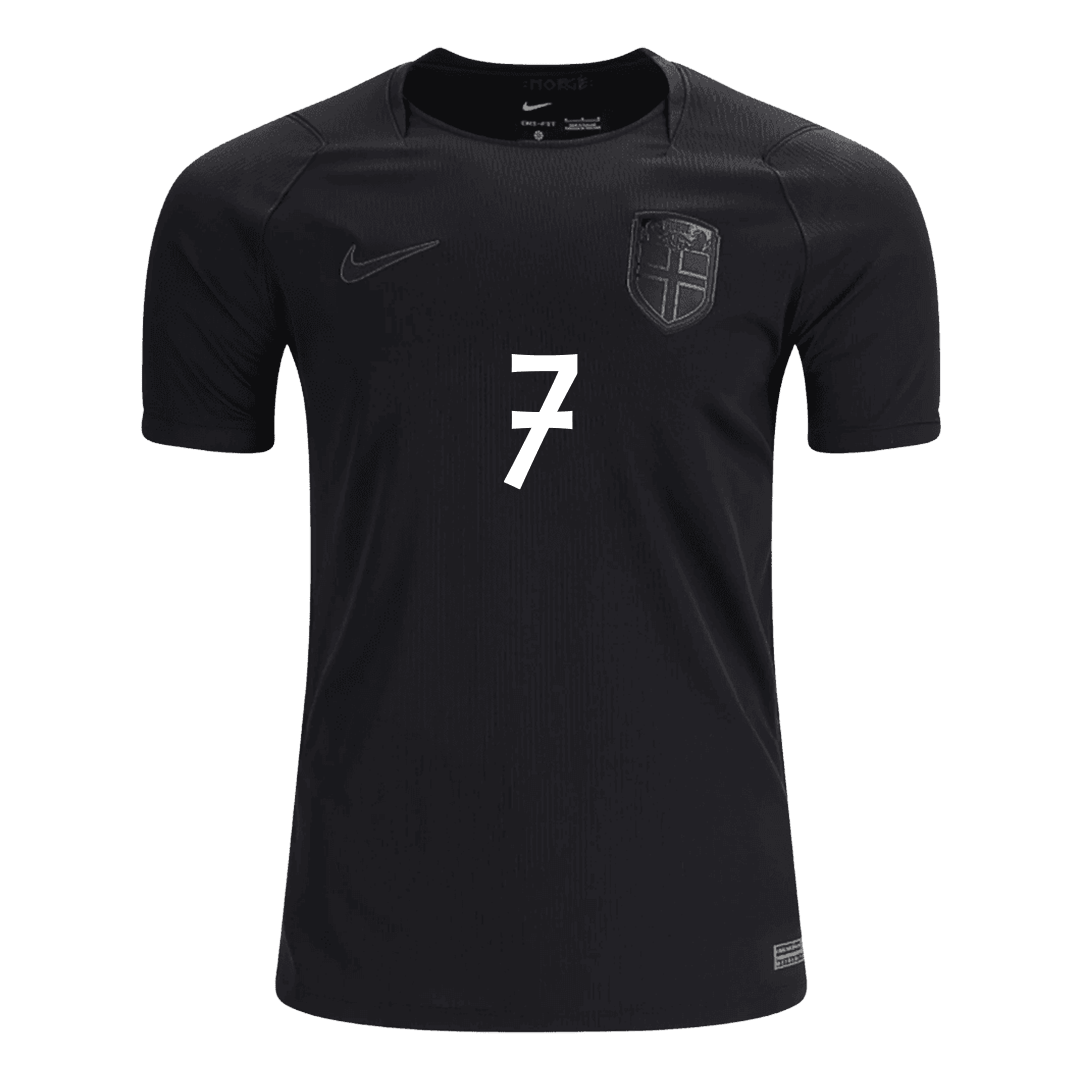 SØRLOTH #7 Norway Mens Away Soccer Jersey World Cup 2026 Black