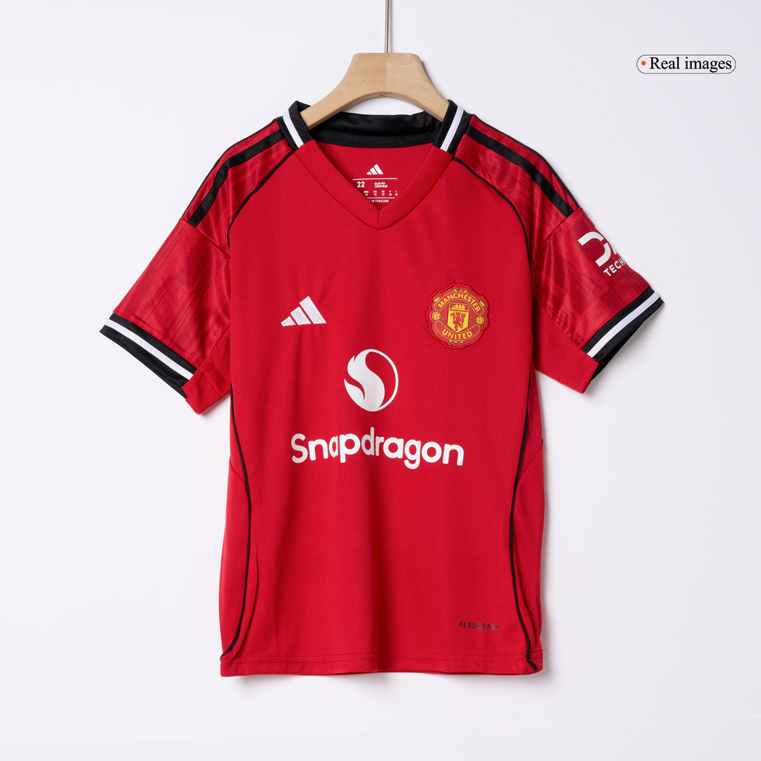 Manchester United Kids Home Soccer Kit 2025/26 Red