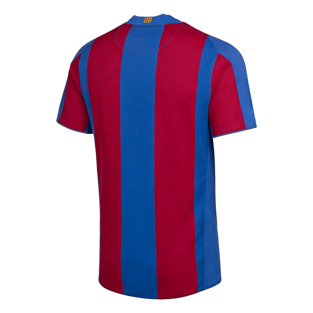 Retro Barcelona Mens Home Soccer Jersey 2007/08 Blue&Garnet