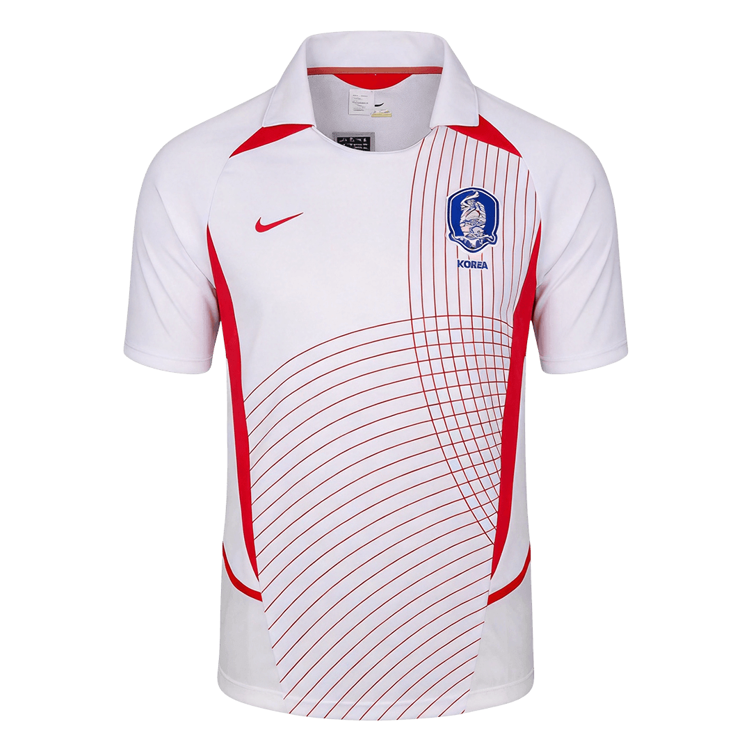 Retro South Korea Mens Away Soccer Jersey 2002 White