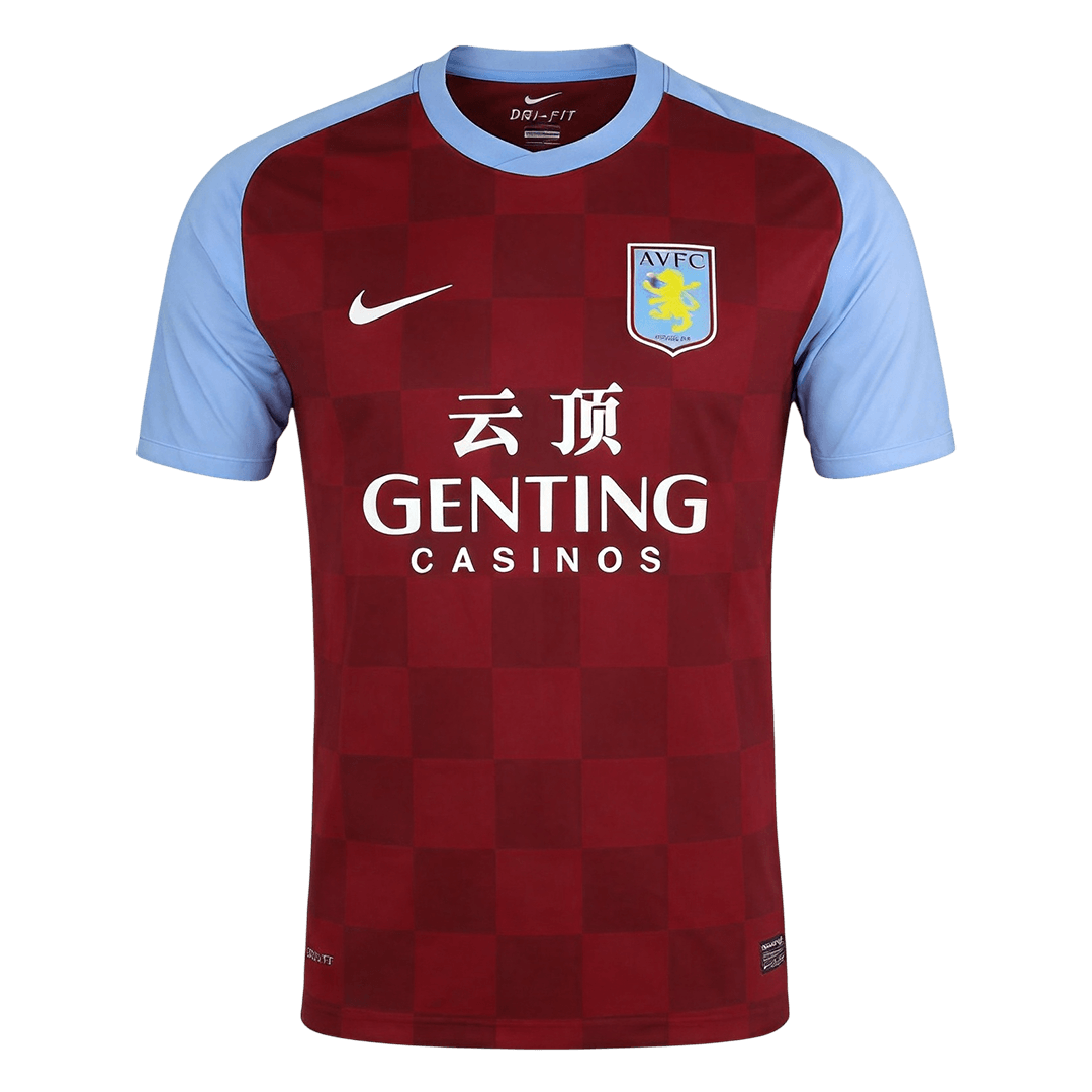 Retro Aston Villa Mens Home Soccer Jersey 2011/12 Red