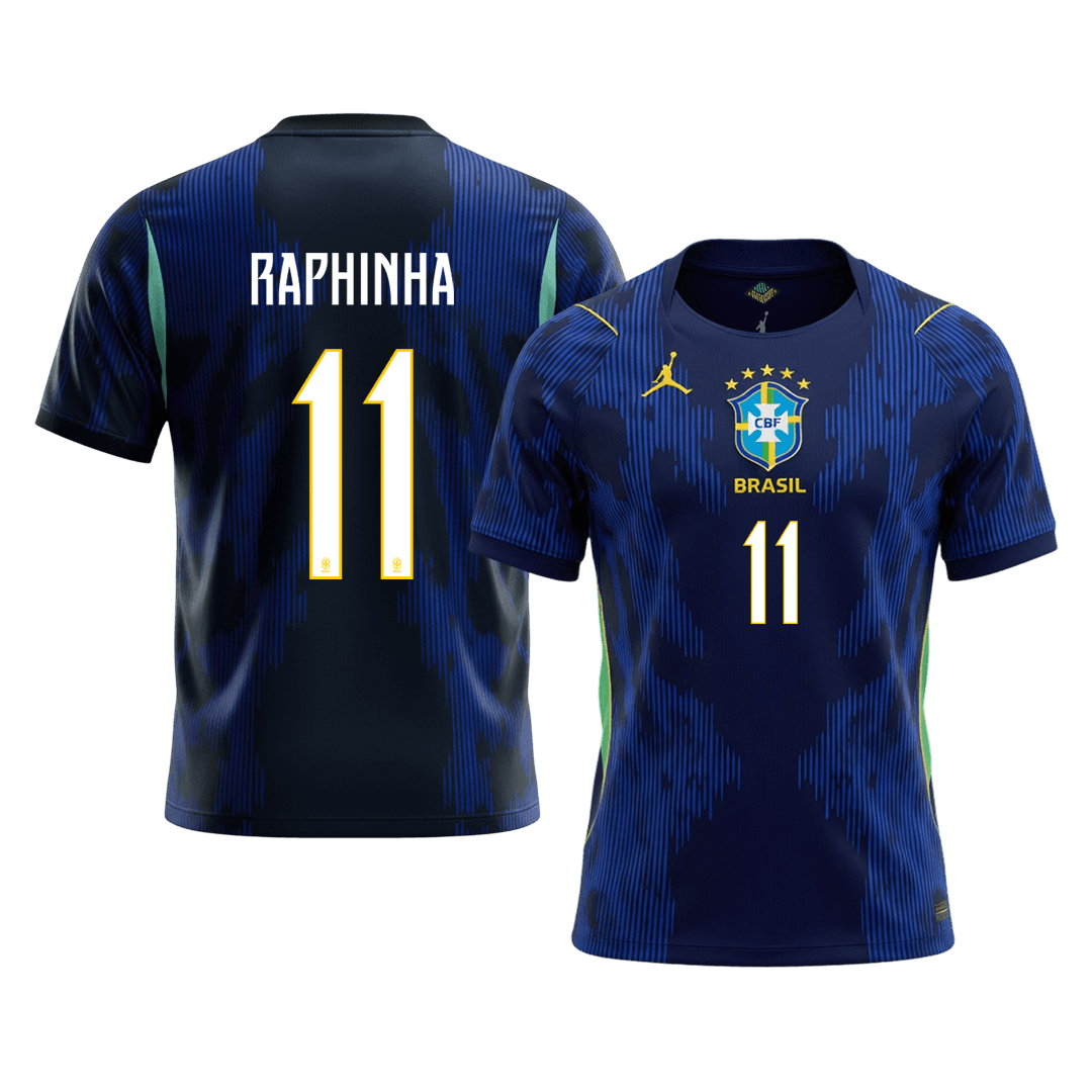 RAPHINHA #11 Brazil Mens Away Soccer Jersey World Cup 2026 Navy