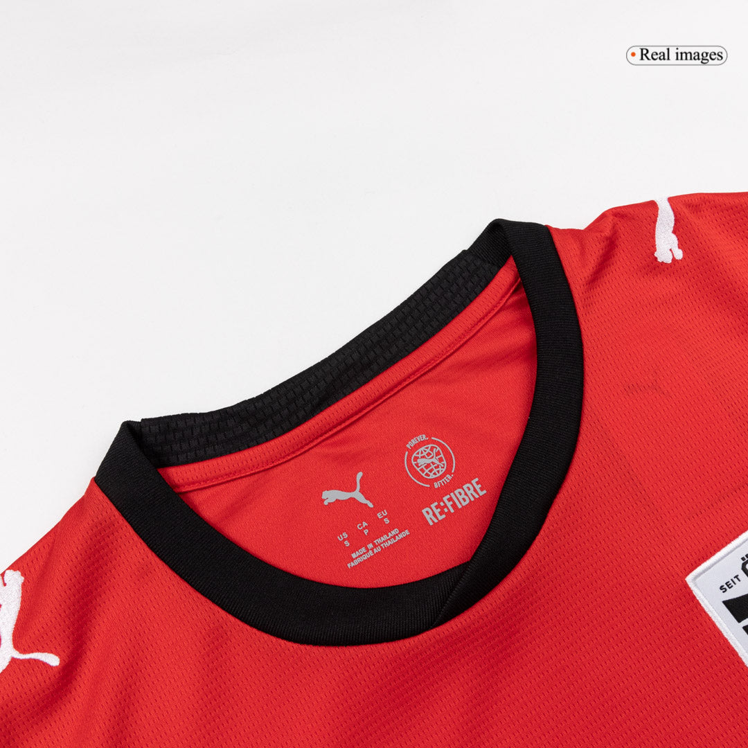 BAUMGARTNER #19 Austria Mens Home Soccer Jersey World Cup 2026 Red