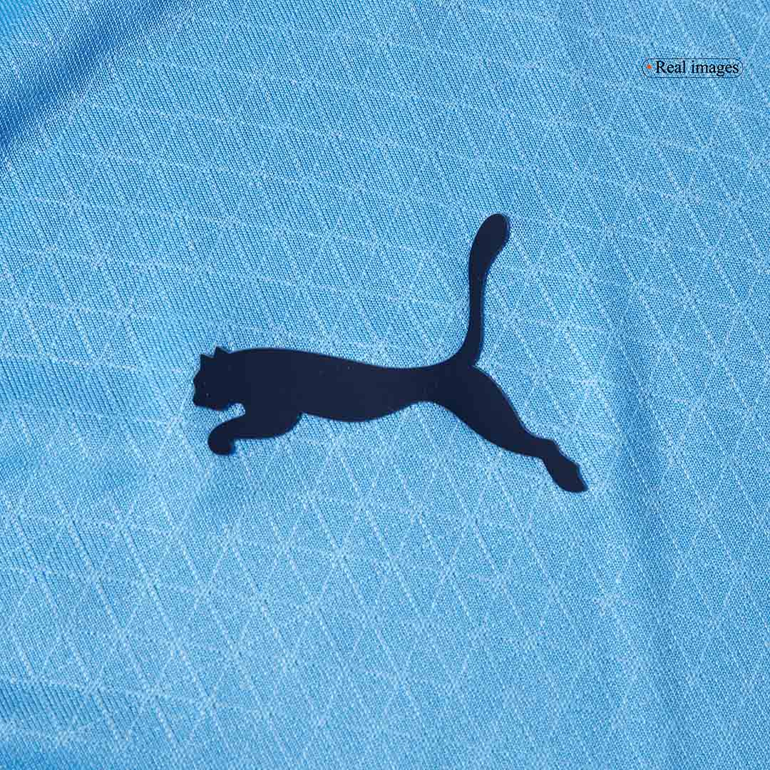 DE BRUYNE #17 Manchester City Mens Home Soccer Jersey 2025/26 Blue - Player Version
