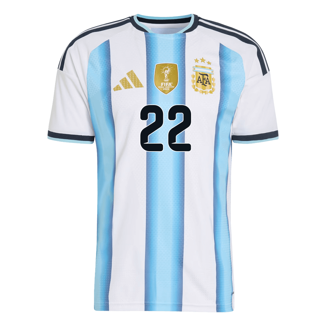 L. MARTINEZ #22 Argentina Mens Home Soccer Jersey World Cup 2026 Blue&White - Player Version