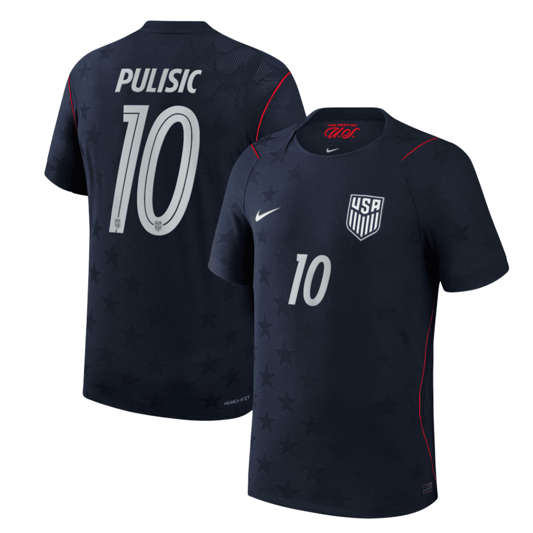 PULISIC #10 USA Mens Away Soccer Jersey World Cup 2026 Black - Player Version